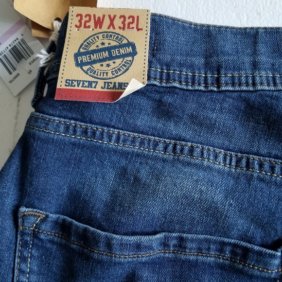 NWT SEVEN7  Co. Men's Jeans Slim Straight 32wx32L - Picture 10 of 11